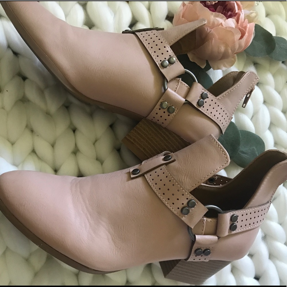 Blush Pink Ankle Booties